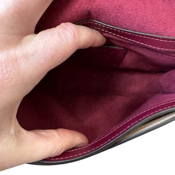 COACH Mini Cassidy Crossbody Shoulder Satchel Snake Embossed Leather Signature - Picture 7 of 11